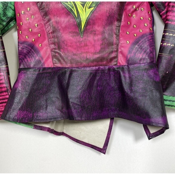 Descendants Mal Maleficent Disney Store Costume Jacket Pants Set Girls 7-8 - Picture 11 of 16